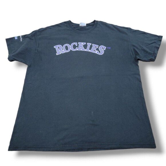 Colorado Rockies Shirt Size XL Jamey Carroll 1 Graphic Tee Graphic Print T-Shirt - Picture 1 of 7